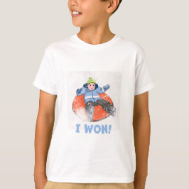 Snow Tubing Kids, I Won! T Shirt