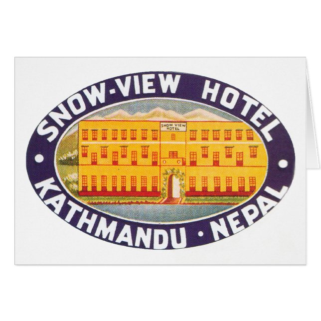 Snow View Hotel Kathmandu Nepal Hälsningskort (Framsidan Horizontal)