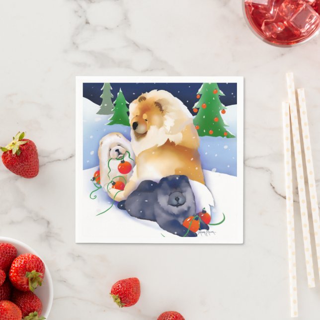 SNOWBABIES Chow 2020 Holiday servetter (Insitu)