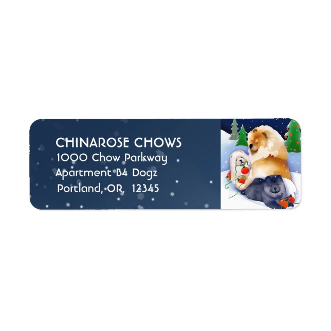 SNOWBABIES - Returetiketter anpassa Returadress Etikett (Framsidan)