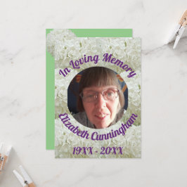 Snowball Bush-minnesgrafikkort för Loving Memory Inbjudningar