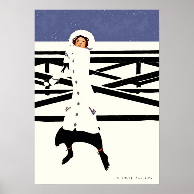 Snowball Fideaway Girl by C Coles Philllips Poster (Framsidan)