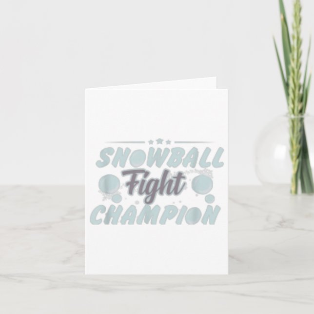Snowball Fight Champion - Roligt jul _1 Kort (Framsida)