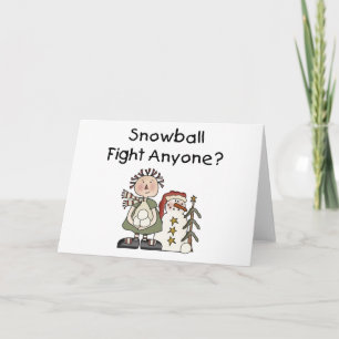 Snowball Fight Helgkort