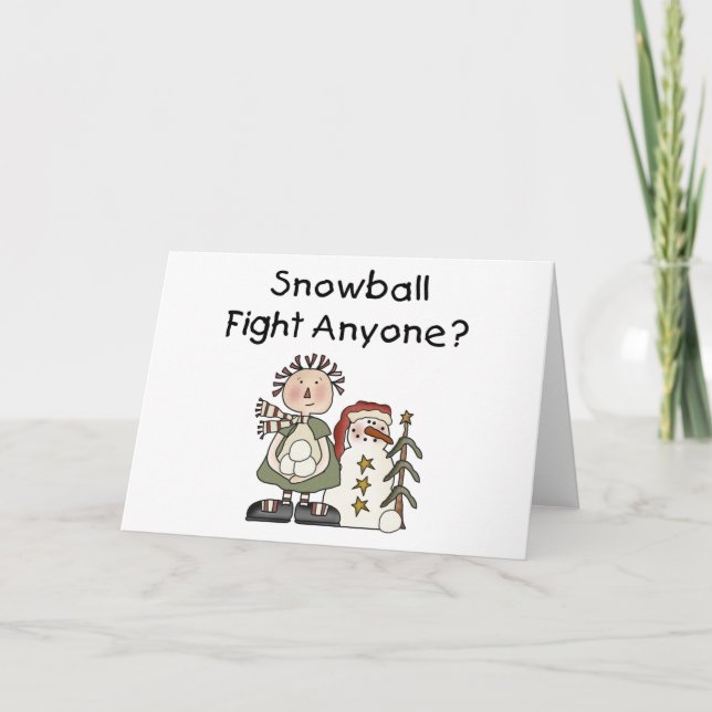 Snowball Fight Helgkort (Framsida)