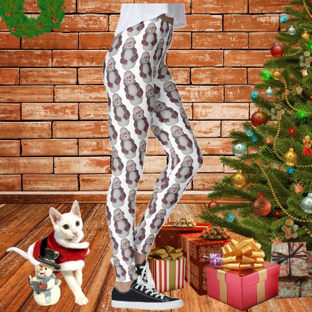 Snowball Fight - Snögubbe / jul Leggings (Skapare uppladdad)
