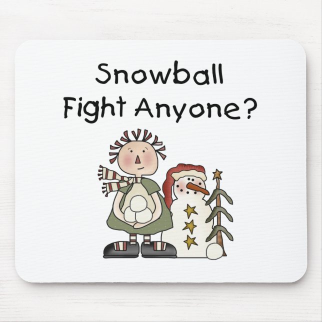 Snowball Fight Tshirts och Gifts Musmatta (Framsidan)