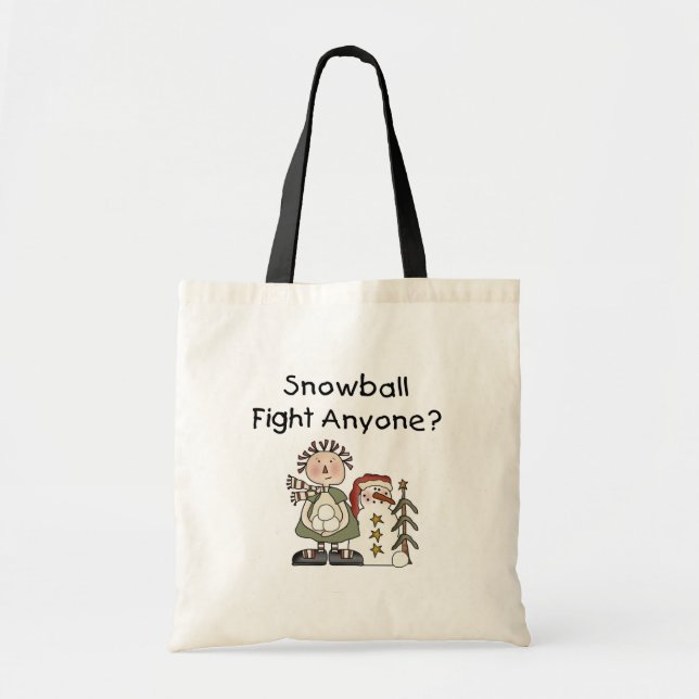 Snowball Fight Tshirts och Gifts Tygkasse (Framsidan)