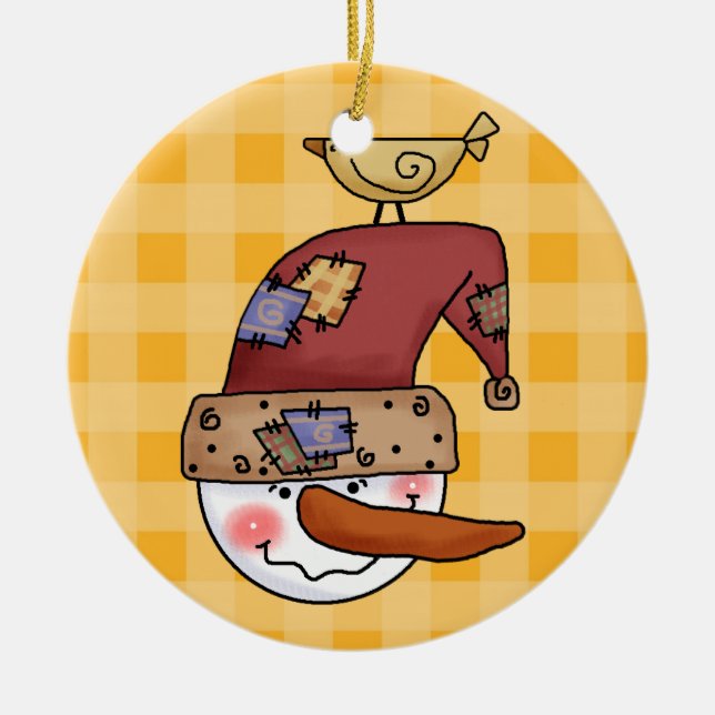 Snowball Head-Snögubbar Ornament (Framsidan)