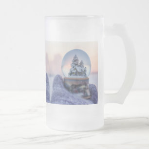 Snowball Julgran vintersnöfall Frostat Ölglas