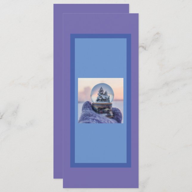 Snowball Julgran vintersnöfall Julkort (Fram/baksida)