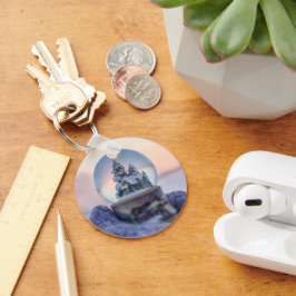 Snowball Julgran vintersnöfall Nyckelring