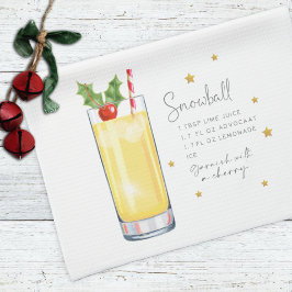 Snowball Mix Drink Helgdag julrecept Kökshandduk