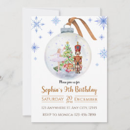 Snowball Nutcracker Winter Birthday-inbjudan Inbjudningar