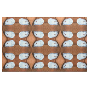 Snowball White Finare Pet Råtta Patterned Fabric Tyg