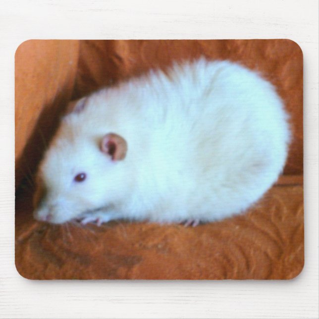 Snowball White Råtta Mousepad Musmatta (Framsidan)