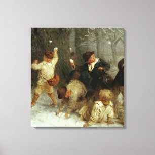 Snowballing, 1865 canvastryck