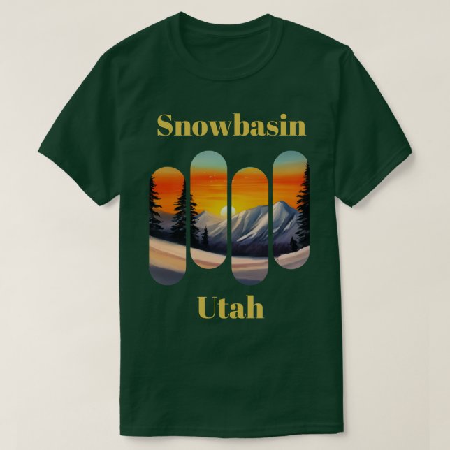 Snowbasin ski Utah 2 T Shirt (Design framsida)