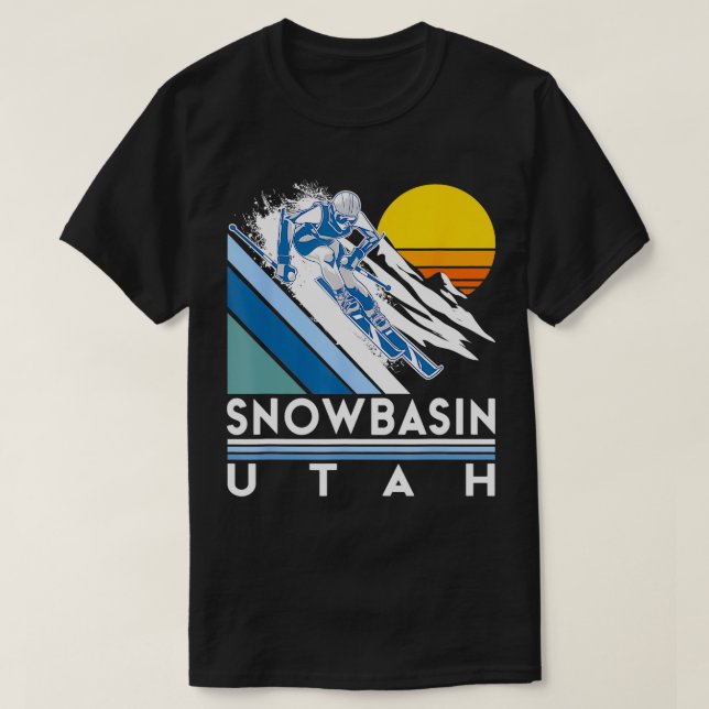 Snowbasin Utah Retro Ski T Shirt (Design framsida)