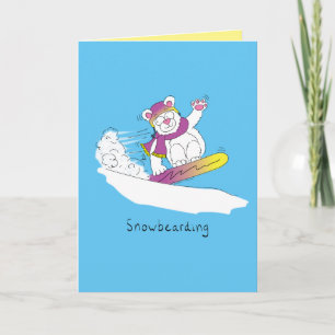 Snowbearding - Snowboard Björn Välkomstkort Kort