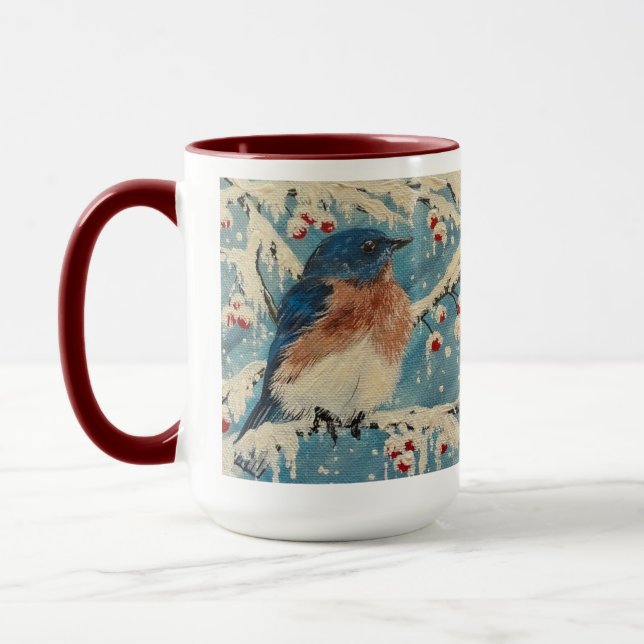 Snowberry Bluebird Candle Mugg (Vänster)