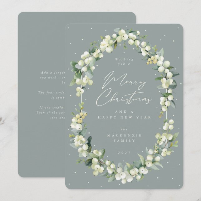 Snowberry+Eucalyptus Botaniska julen Ram (Fram/baksida)