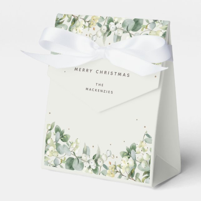 Snowberry + Eucalyptus jul-Helgdag Favoritbox Presentaskar (Framsidan Sidan)