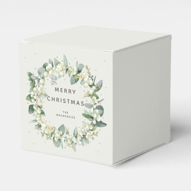 Snowberry + Eucalyptus jul-Helgdag Favoritbox Presentaskar (Framsidan Sidan)