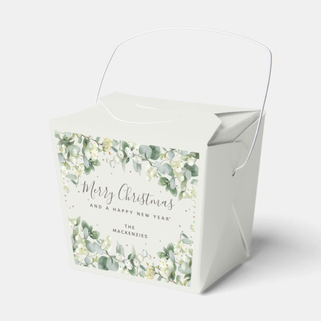 Snowberry + Eucalyptus jul-Helgdag Favoritbox Presentaskar (Framsidan Sidan)