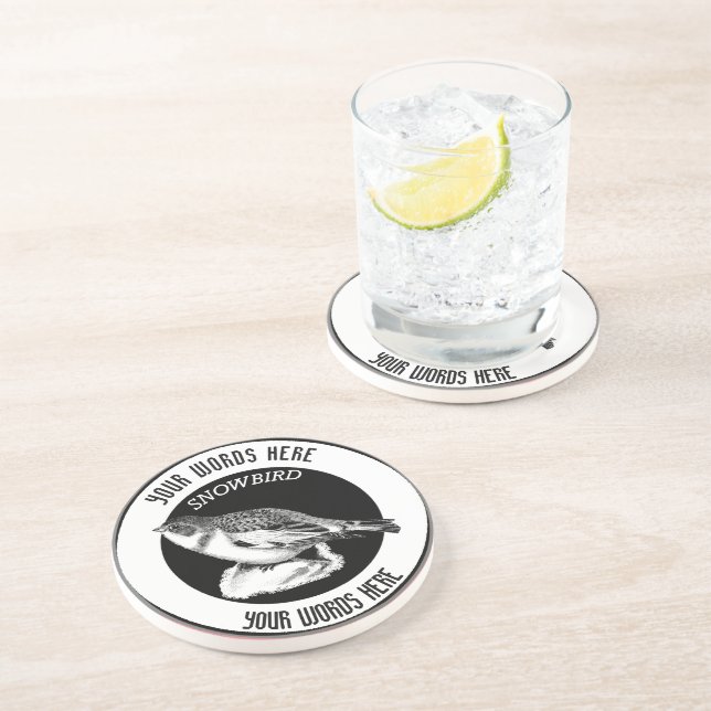 Snowbird Anpassningsbar Sandstone Drink Underlägg (Sidan)