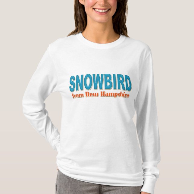 Snowbird från New Hampshire Tee Shirt (Framsida)