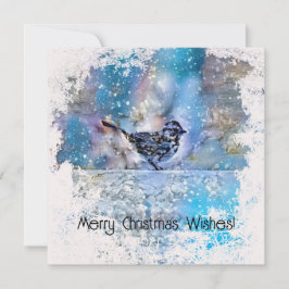 Snowbird Frosty Bird-julkort, Helgdag Card Anteckningskort