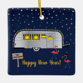 Snowbird nyår julgransprydnad keramik