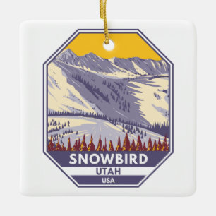 Snowbird Ski Area Winter Utah Julgransprydnad Keramik