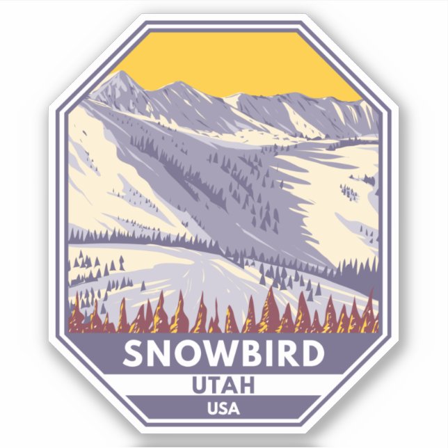 Snowbird Ski Area Winter Utah Klistermärken (Framsida)