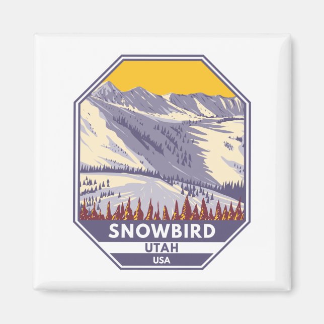 Snowbird Ski Area Winter Utah Magnet (Framsidan)
