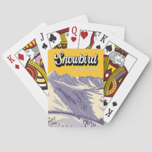 Snowbird Ski Area Winter Utah Vintage Casinokort