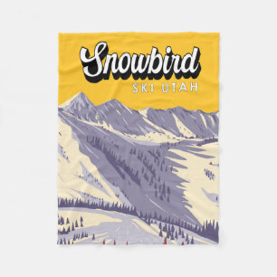 Snowbird Ski Area Winter Utah Vintage Fleecefilt