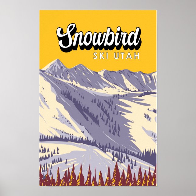 Snowbird Ski Area Winter Utah Vintage Poster (Framsidan)