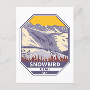 Snowbird Ski Area Winter Utah Vykort