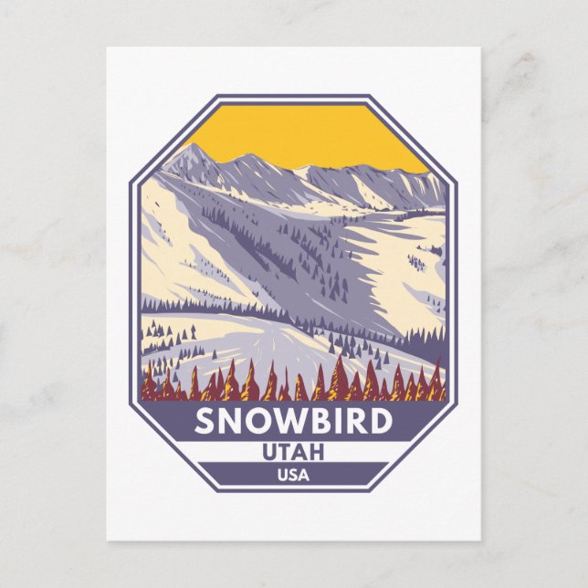Snowbird Ski Area Winter Utah Vykort (Framsida)