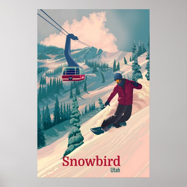 Snowbird Snowboard Resor Affisch (Framsidan)
