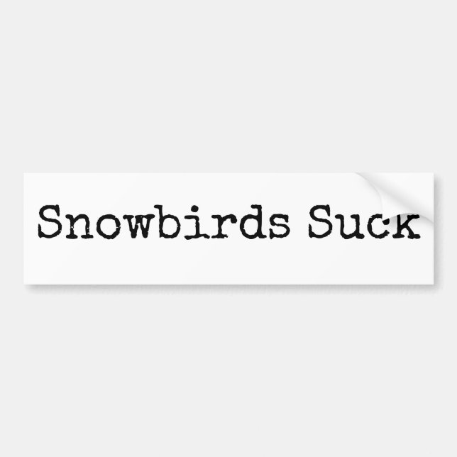 Snowbird Suck Bildekal (Framsidan)