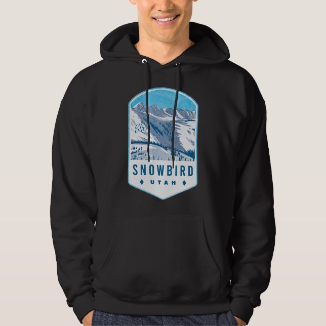 Snowbird Utah Ski Badge Hoodie (Framsida)