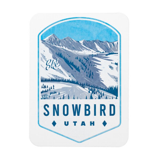 Snowbird Utah Ski Badge Magnet (Vertikal)