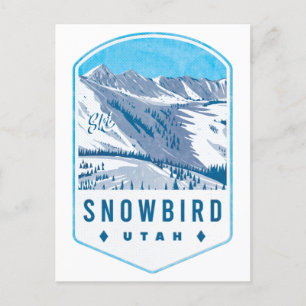 Snowbird Utah Ski Badge Vykort