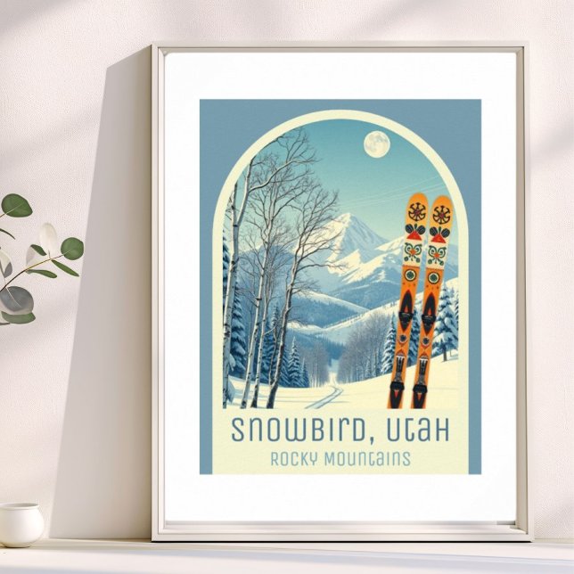 Snowbird Utah skidort klippiga bergen Poster (Skapare uppladdad)