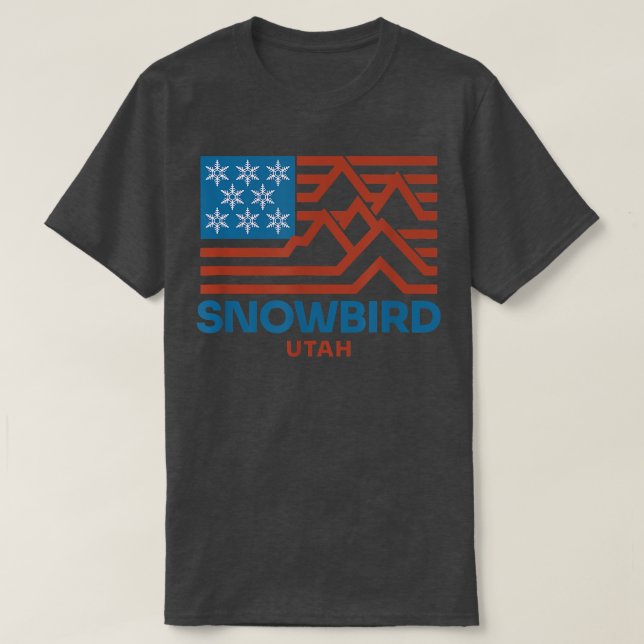 Snowbird Utah Snow Mountain  T Shirt (Design framsida)