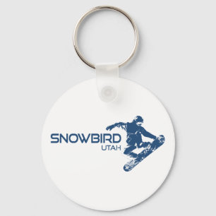 Snowbird Utah Snowboarder Nyckelring