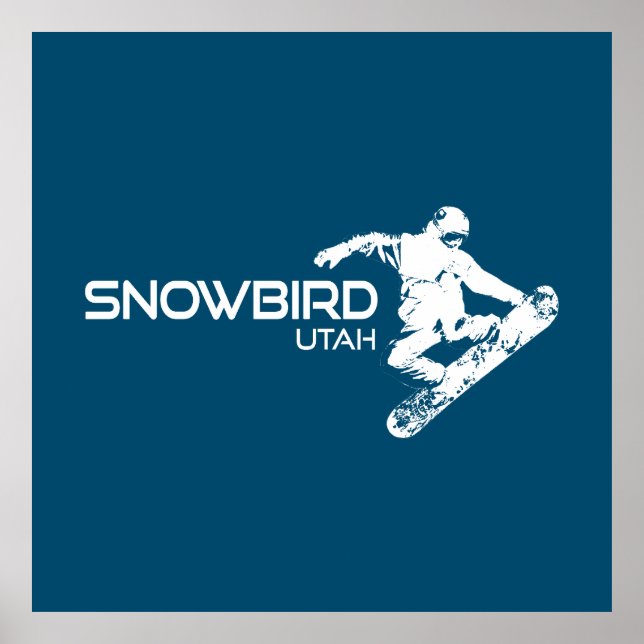 Snowbird Utah Snowboarder Poster (Framsidan)